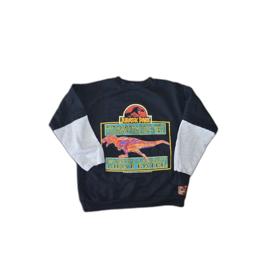 Super RARE Vintage 90s Universal Studios Jurassic Park Meat Eater Sweatshirt